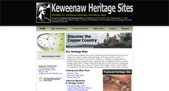 Desktop Screenshot of keweenawheritagesites.org